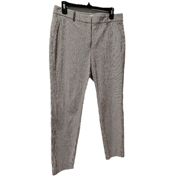 Peserico seersucker pin striped ankle  pants Italian size 48/ US Sm-Medium - Picture 1 of 13